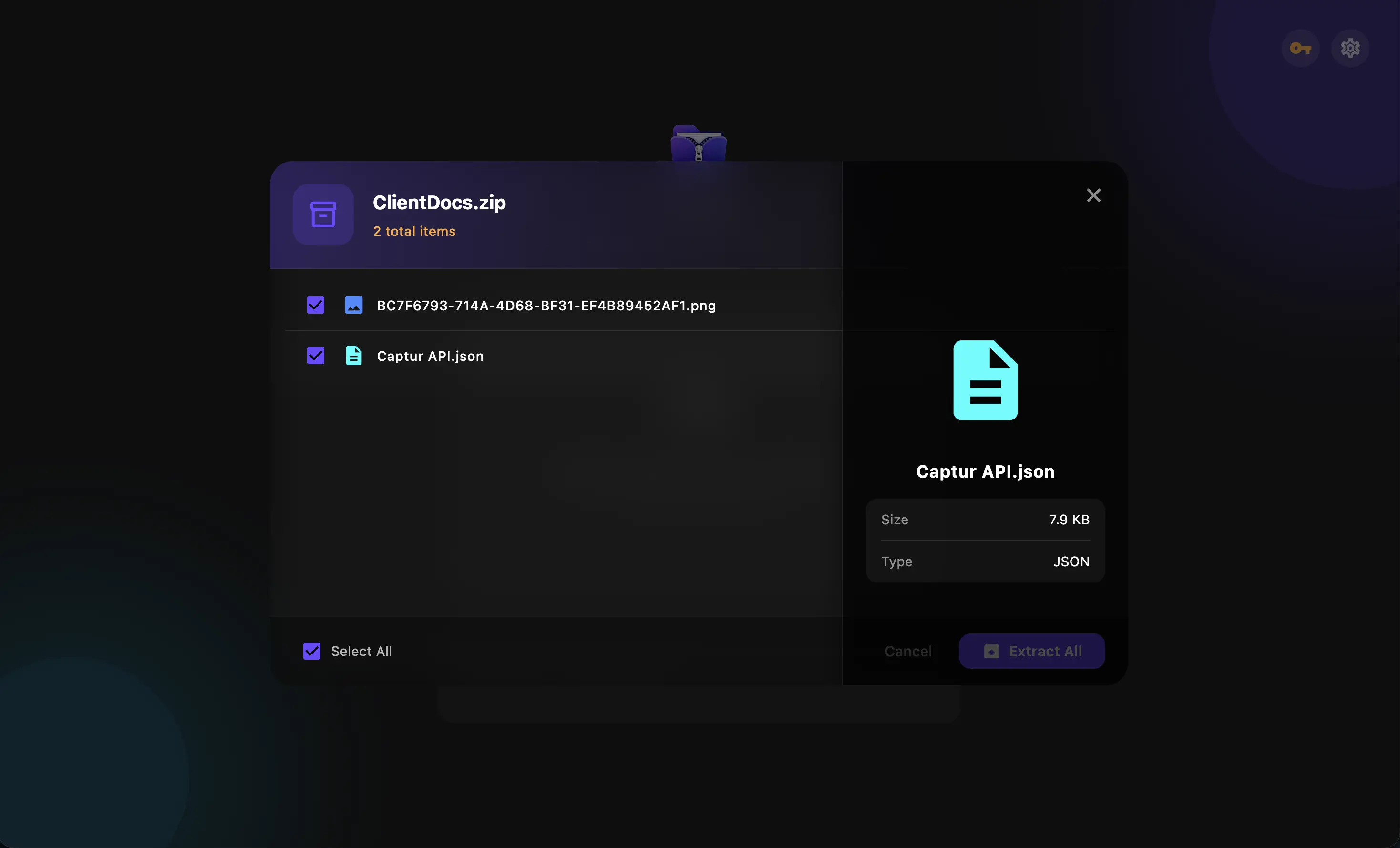 Unzipr Quick Preview